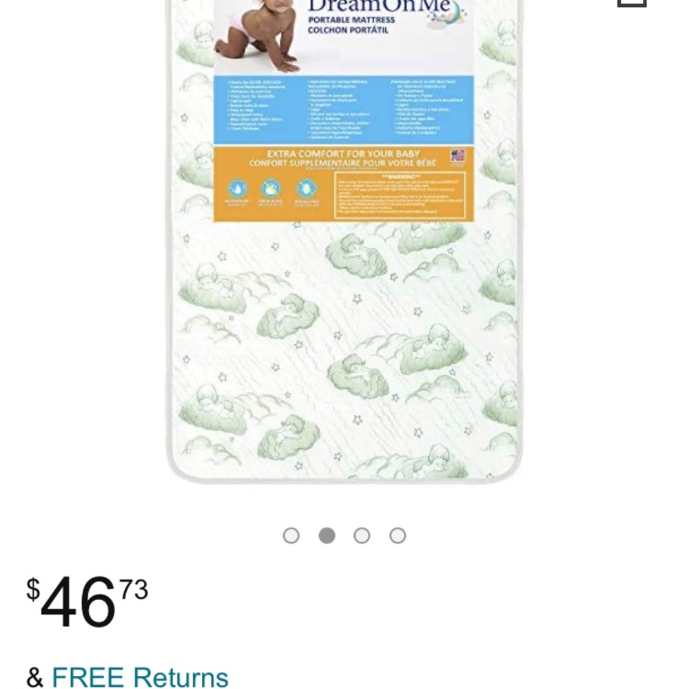 COPY - Dream on me toddler crib/bed mattress